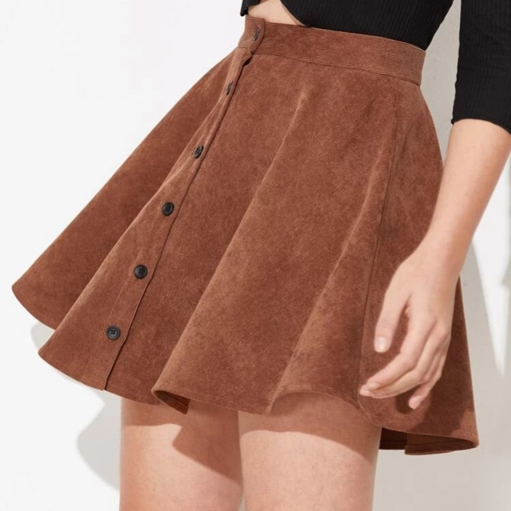 Button Up corduroy Skirt